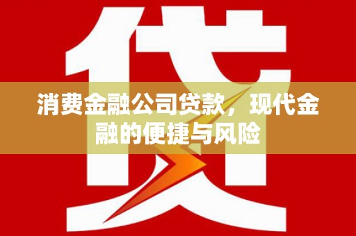 涿鹿消费金融公司贷款，现代金融的便捷与风险