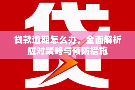 涿鹿贷款逾期怎么办，全面解析应对策略与预防措施