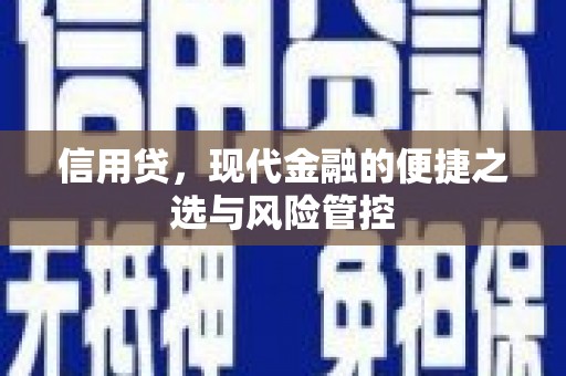 涿鹿信用贷，现代金融的便捷之选与风险管控